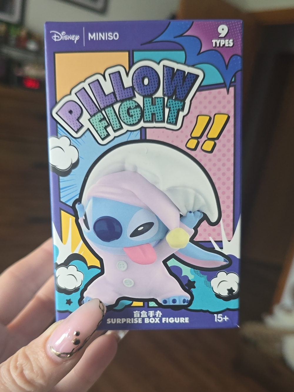 Disney Purple & Blue Stitch Pillow Fight Surprise Box Figure